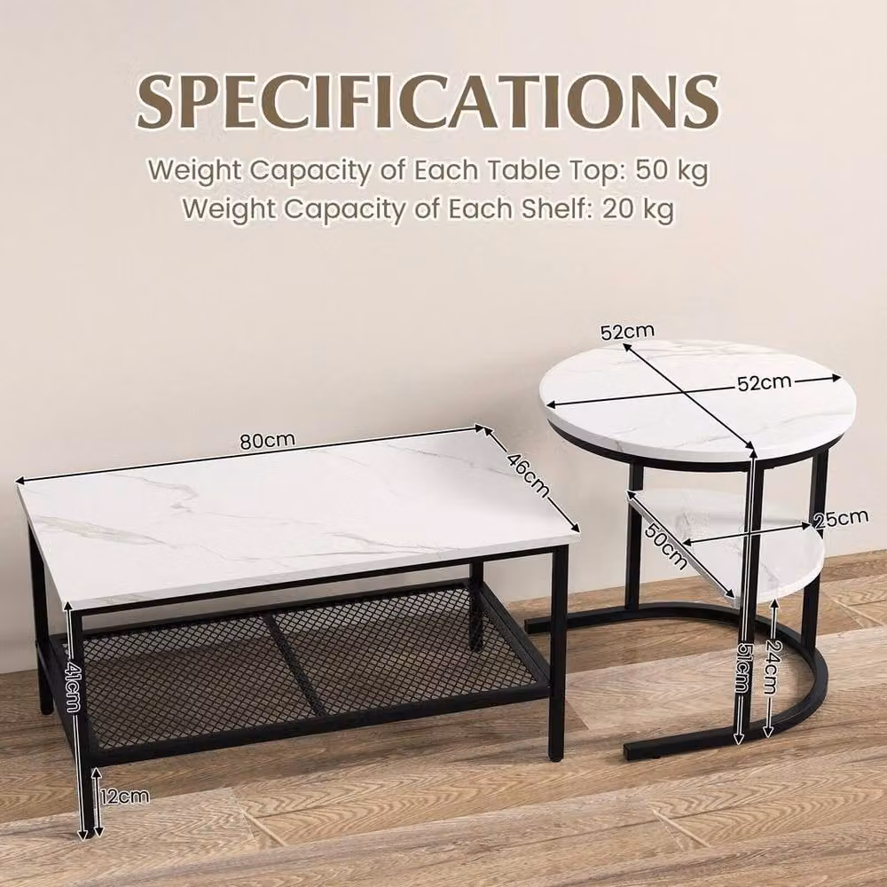 VOGREX White Extra Long Behind Sofa Entry Console Table, Width: 100 cm – 2