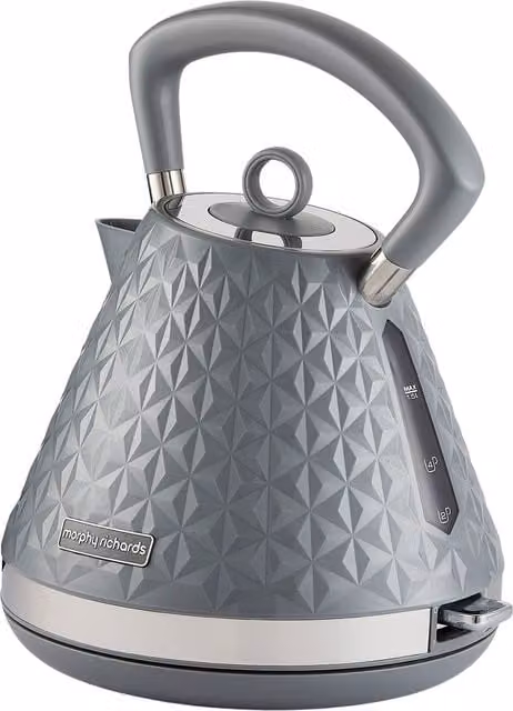Morphy Richards Vector Pyramid Kettle, 1.5L, Grey