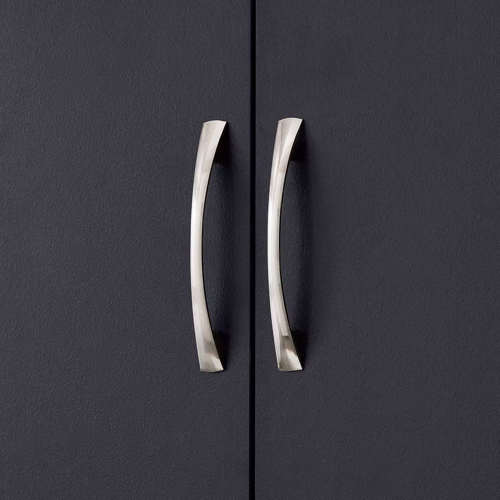 SoBuy Modern Wall-Mounted Black Bathroom Cabinet with Hinged Doors and Internal Shelves, W: 60 cm, H: 60 cm – 3