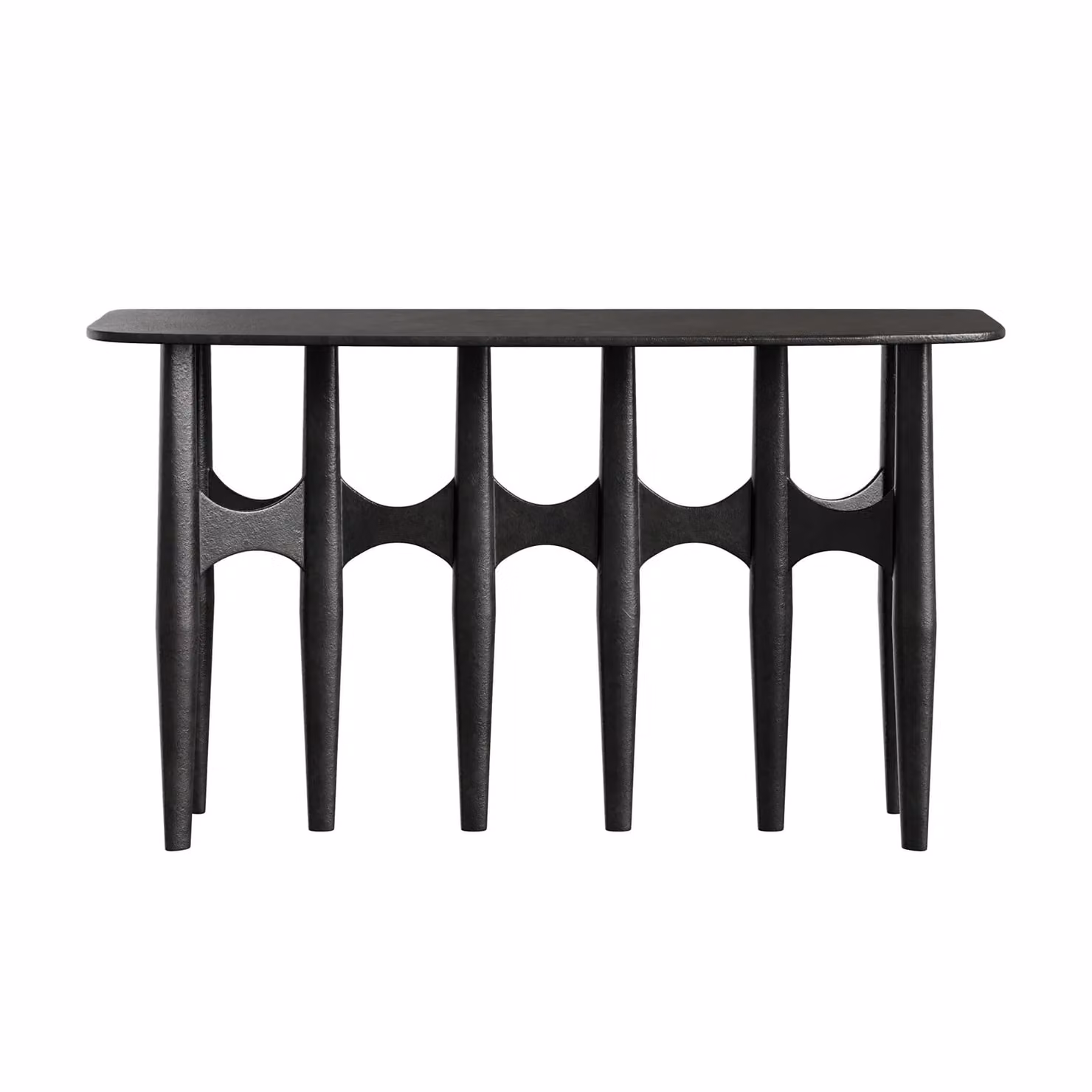 Dome Deco LIMA Art Deco Rectangular Console Table in Black