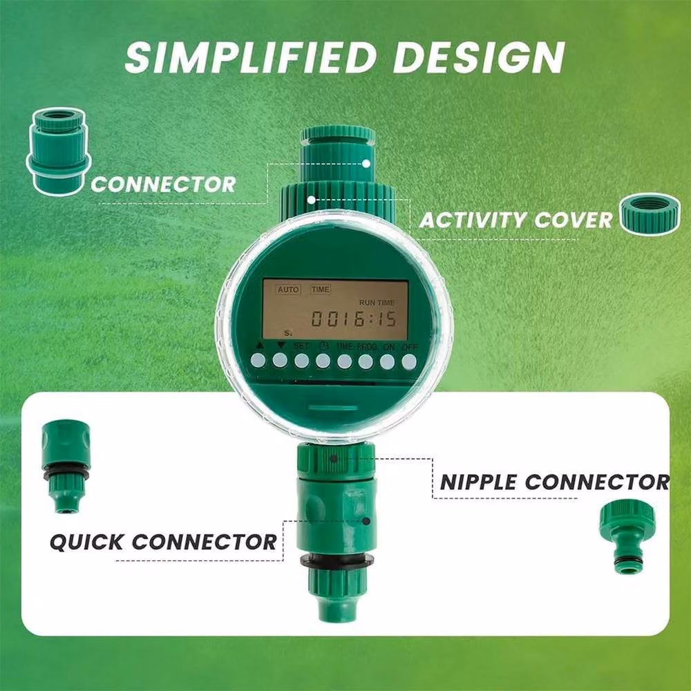 NESTLUNE Automatic Digital Electronic Water Timer in Green – 4