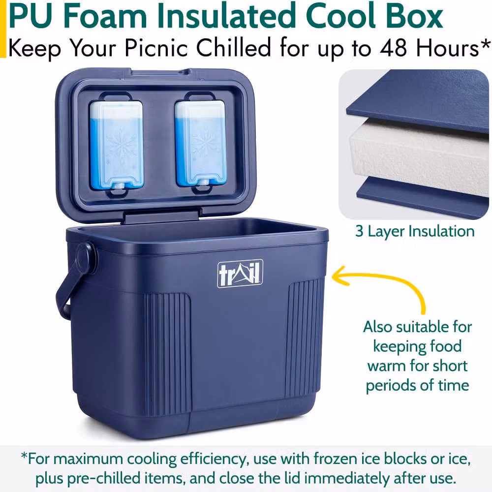 Trail 22L Insulated Outdoor Leisure Cool Box in Blue – 3