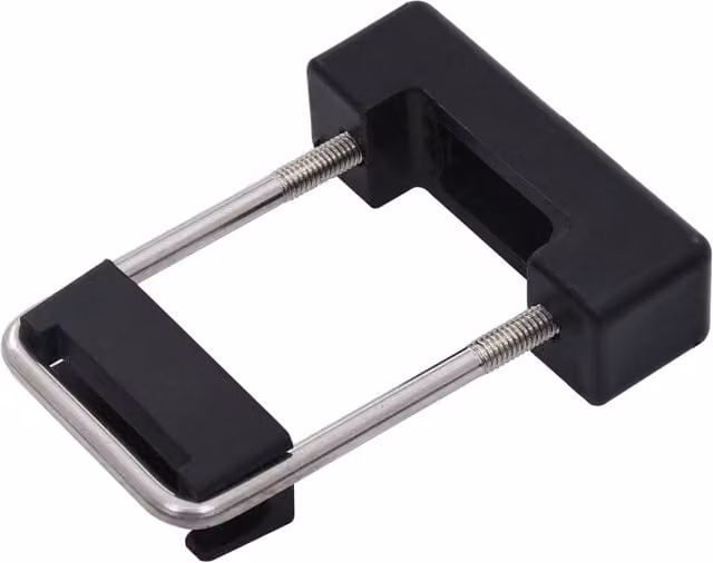 Berkfield Home U Connector with Plastic for 60 x 40 mm Fence Posts, Black, 25 Sets – 1