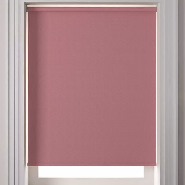 Terrys Plain Pink Blackout Textile Roller Blind