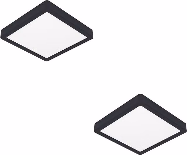 Loops 2 Pack Black Square LED Ceiling Lights for Modern Indoor Decor – 1