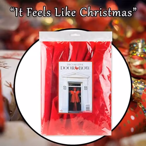 VFM e-Store Red Christmas Door Bow Decoration, W/D/H: 52 x 35.1 x 5.9 cm – 7