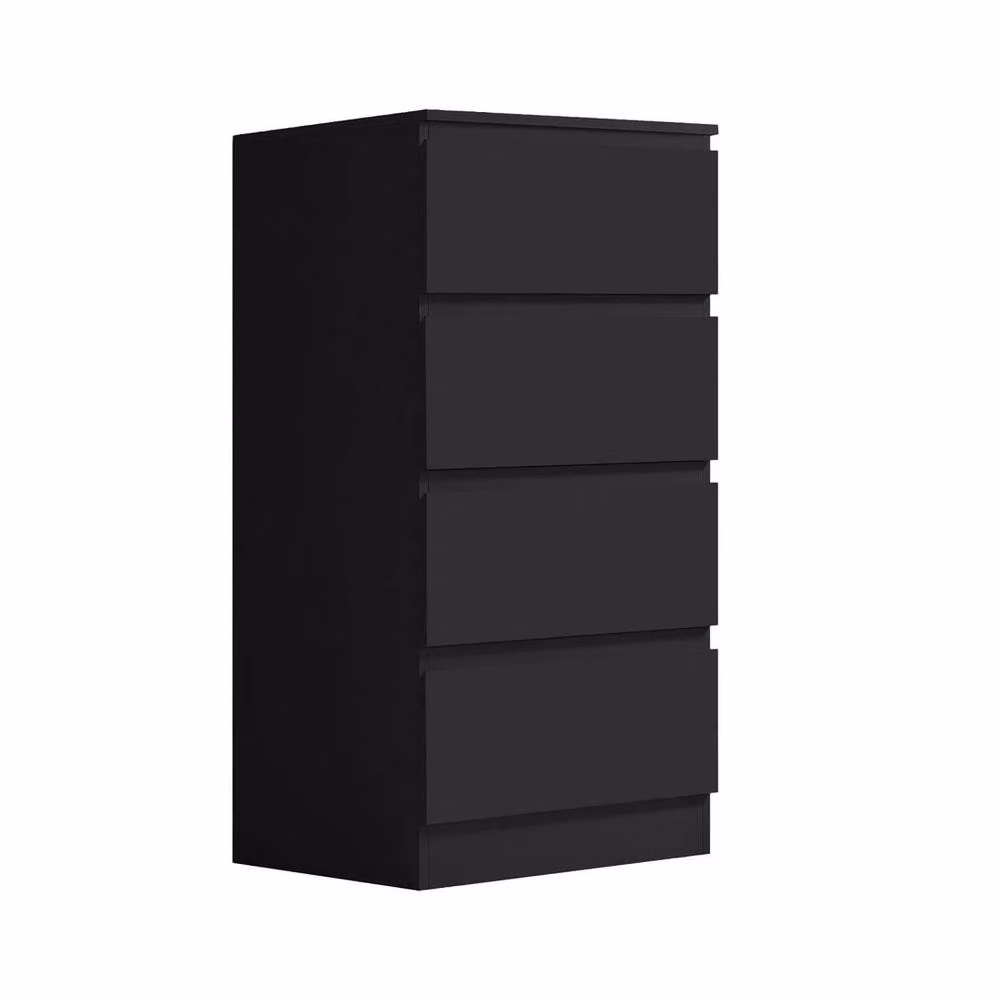 FORGEVIO Modern 4 Drawer Chest of Drawers in Black Matt – 2