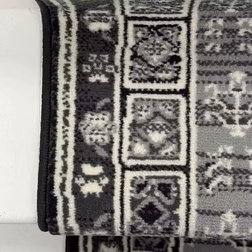 runrug Mayan Stair Runner, Dark Grey, W: 60 cm, L: 600 cm – 4