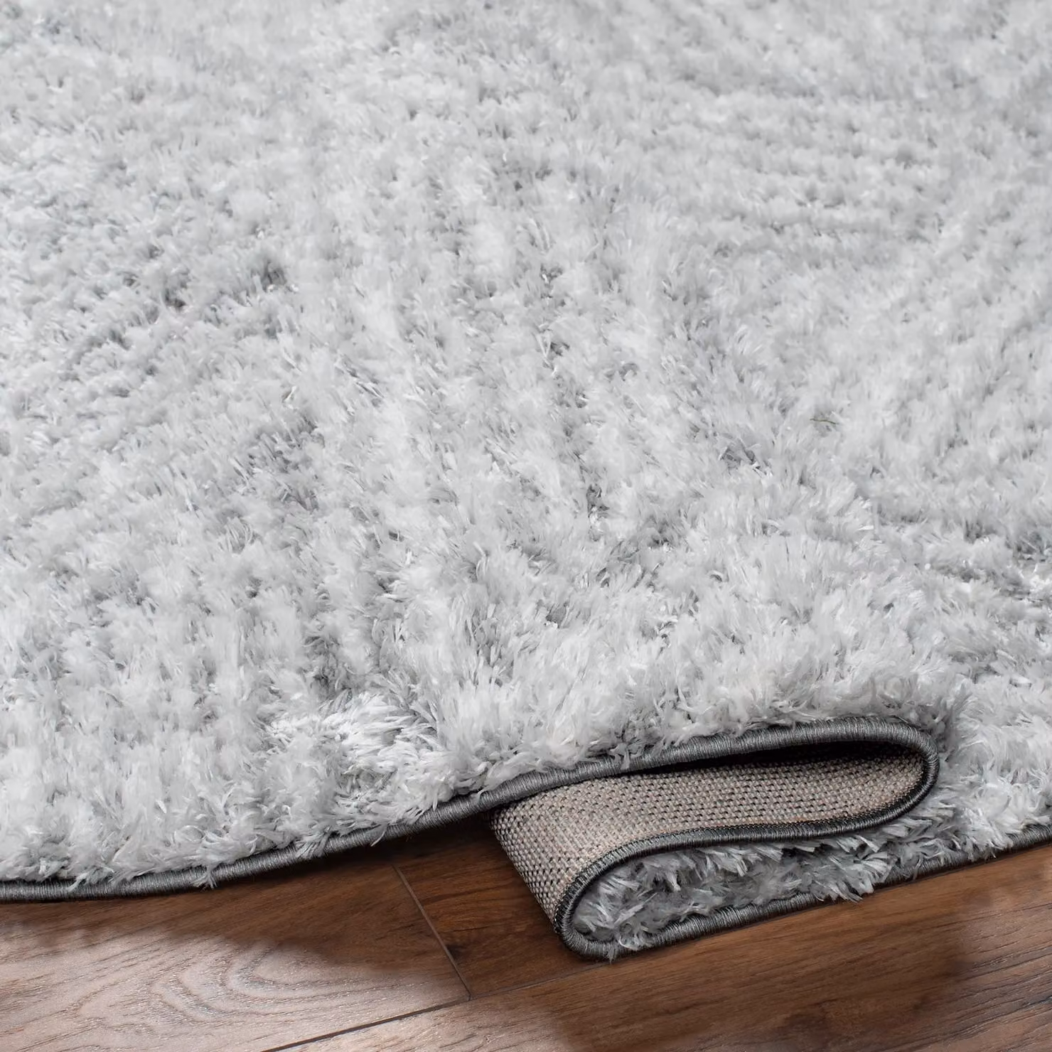 Livabliss Cloudy Geometric Round Plush Pile Rug in Grey and Beige, Diameter: 120 cm – 2