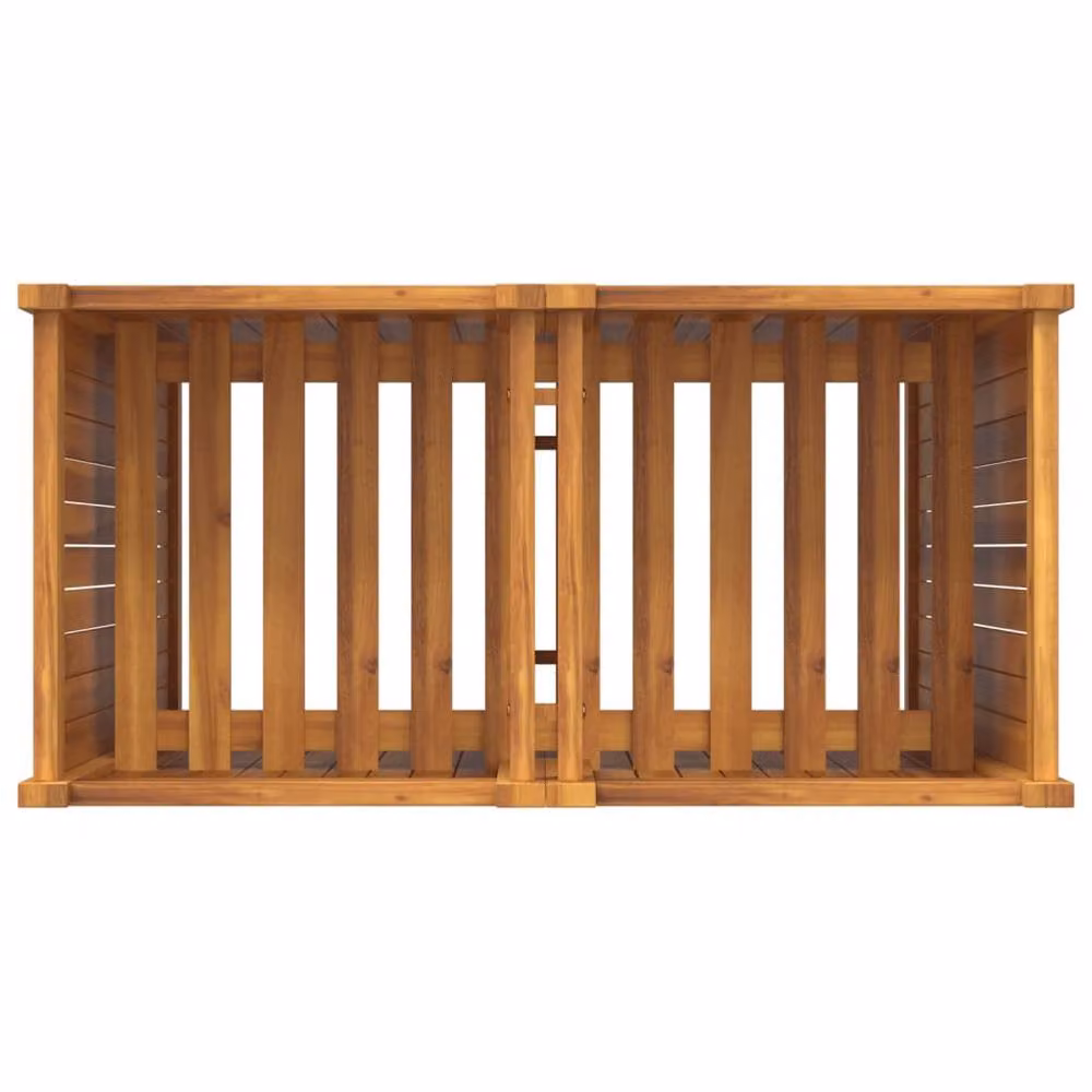 Berkfield Home Acacia Wood Garden Planter with Liner, Brown, W/D/H: 84 x 42 x 100 cm – 3
