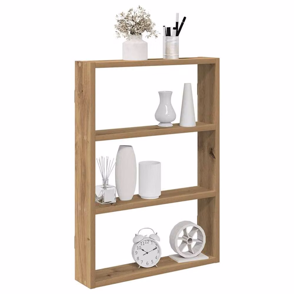 Berkfield Home Artisan Oak Wall Shelf, Brown, W/D/H: 60 x 43 x 9 cm – 2