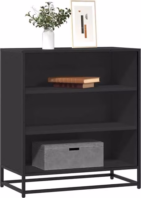 Berkfield Home Industrial Sideboard in Black, MDF and Metal, W/D/H: 68 x 35 x 76 cm – 1