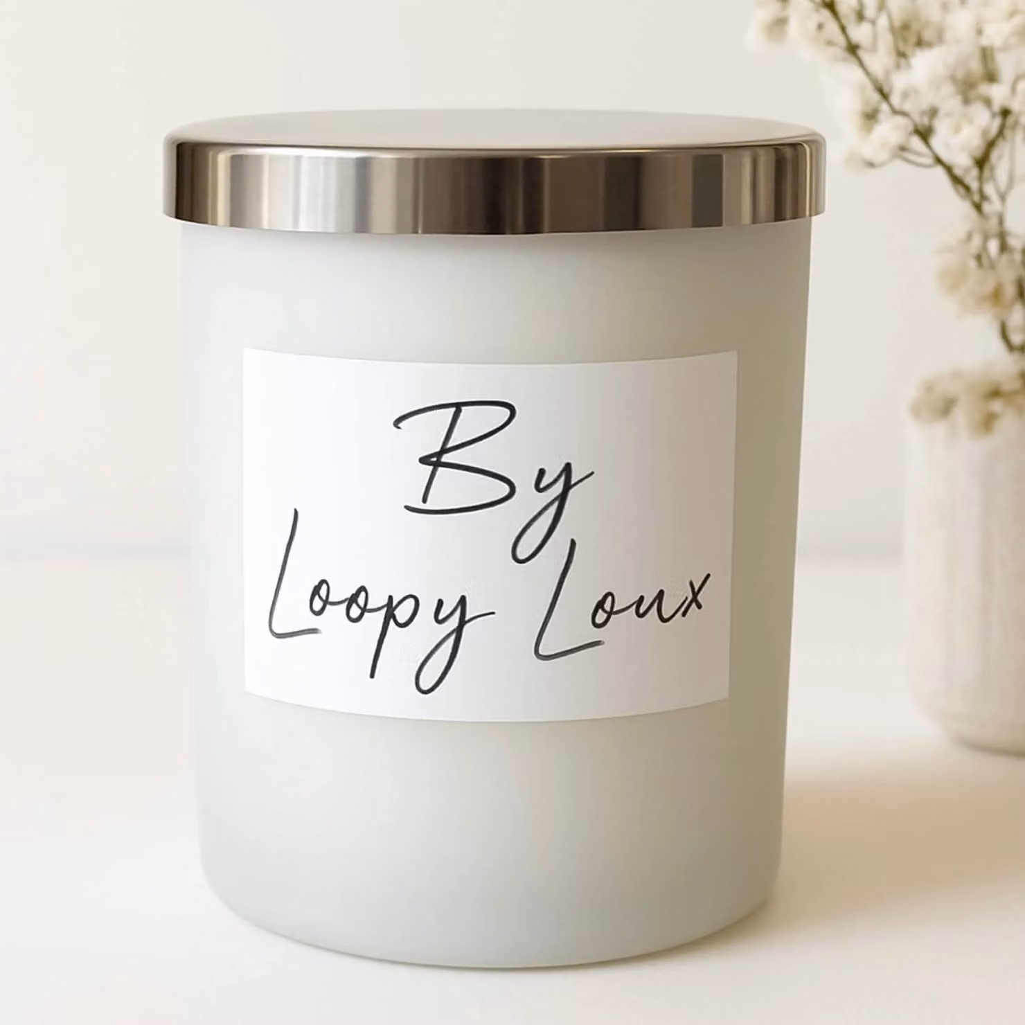 60 Second Makeover Cashmere and Snowflakes Scented Candle, 20cl, White with Silver Lid – 2