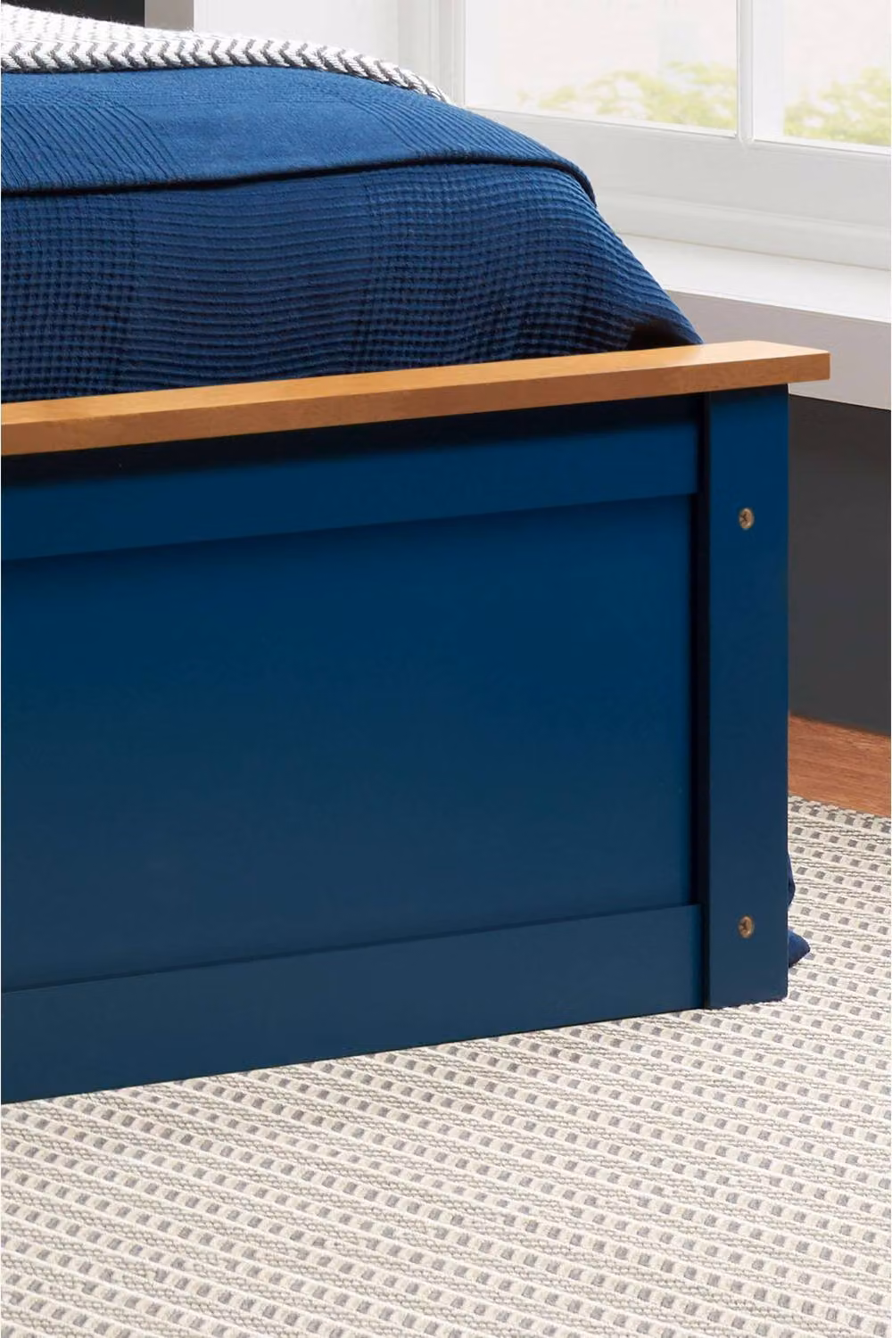 Birlea Phoenix Ottoman Storage Bed Frame in Navy Blue, W/D/H: 120 x 200 cm – 6