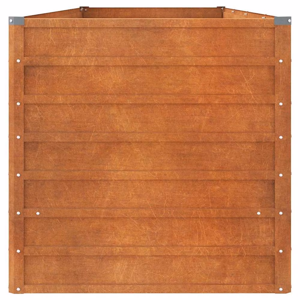 Berkfield Home Garden Raised Bed in Brown Corten Steel, W/D/H: 320 x 80 x 77 cm – 2