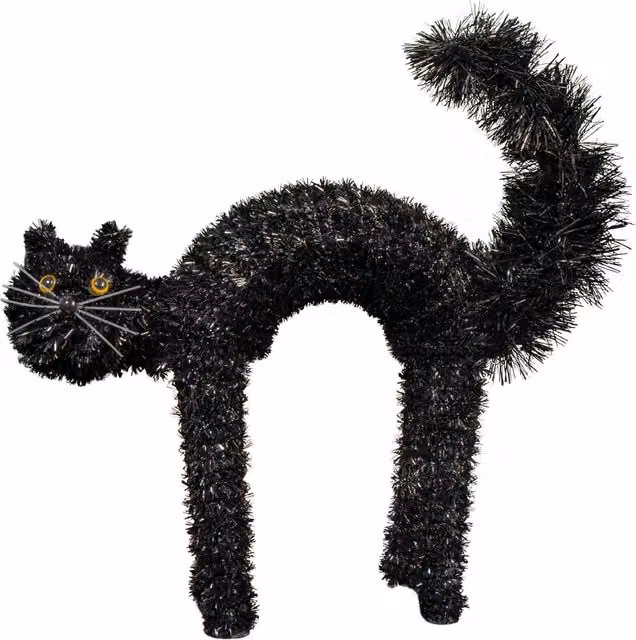 Samuel Alexander Black Scaredy Cat Halloween Tabletop Decoration, Height: 42 cm – 2
