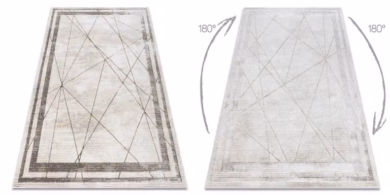 RugsX Bliss Geometric Modern Rug in Yellow and White, W: 120 cm, L: 170 cm