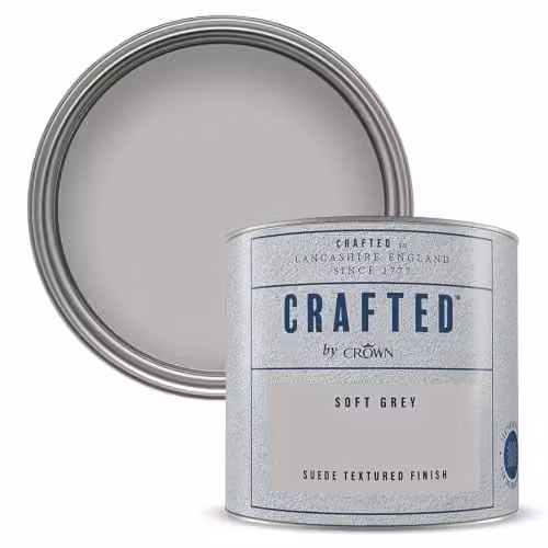 Crown Suede Soft Grey Paint Tester Pot Sample 125ml