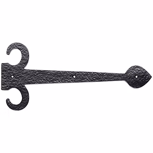 Loops Pair of Ornate Sword Hinge Fronts in Black Antique, 30.5 cm