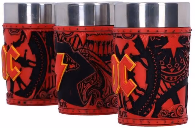 Nemesis Now ACDC Logo Set of 3 Shot Glasses in Red