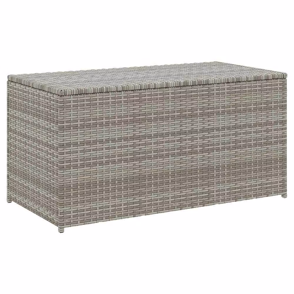 Berkfield Home Grey Poly Rattan Garden Storage Box, W/D/H: 100 x 50 x 50 cm – 2