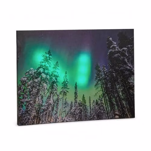 Samuel Alexander Aurora Canvas Christmas Wall Art, Multicolour and White, W: 40 cm, H: 30 cm – 2