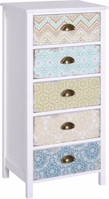 HOMCOM White Storage Chest, W/D/H: 46 x 34 x 94 cm