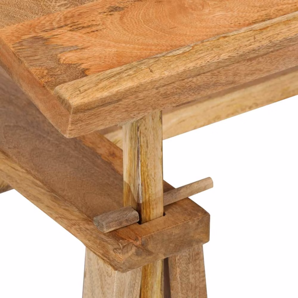 Berkfield Home Solid Mango Wood Drafting Table in Brown, W/D/H: 116 x 50 x 76 cm – 2