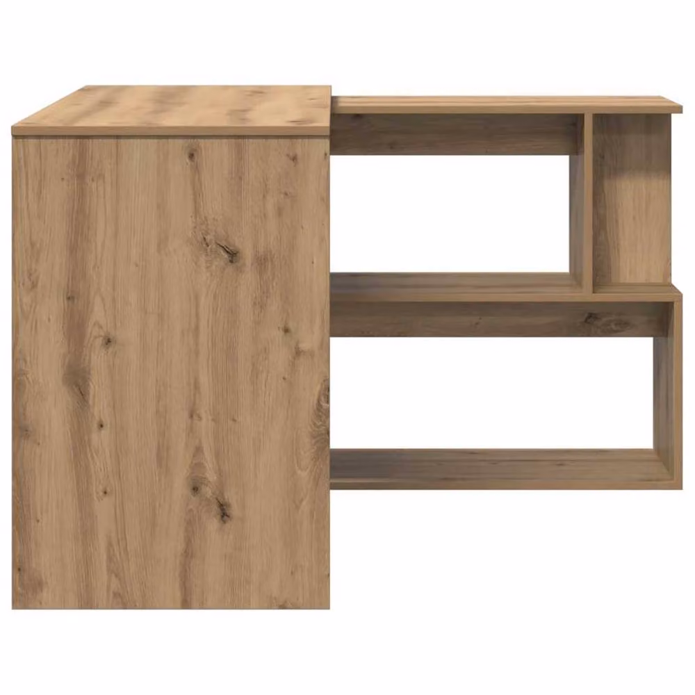 Berkfield Home Artisan Oak Corner Desk in Brown, W/D/H: 200.5 x 50 x 76 cm – 5