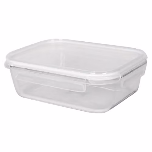 Harbour Housewares 1.5 l Glass Food Storage Container with Airtight Lid, Transparent and White