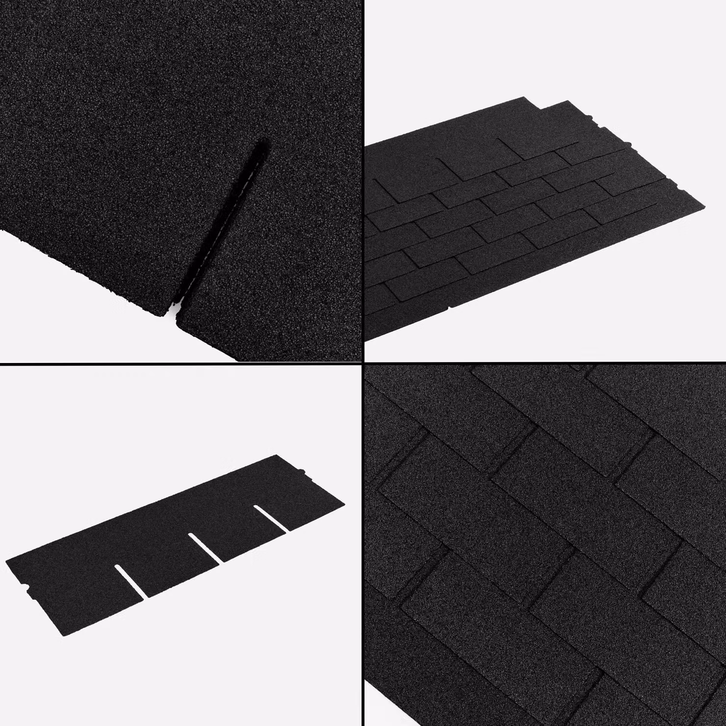 Novecrafto Heavy Duty Bitumen Asphalt Roof Shingles, Black, 20 Pieces, W: 100 cm, H: 34 cm – 6