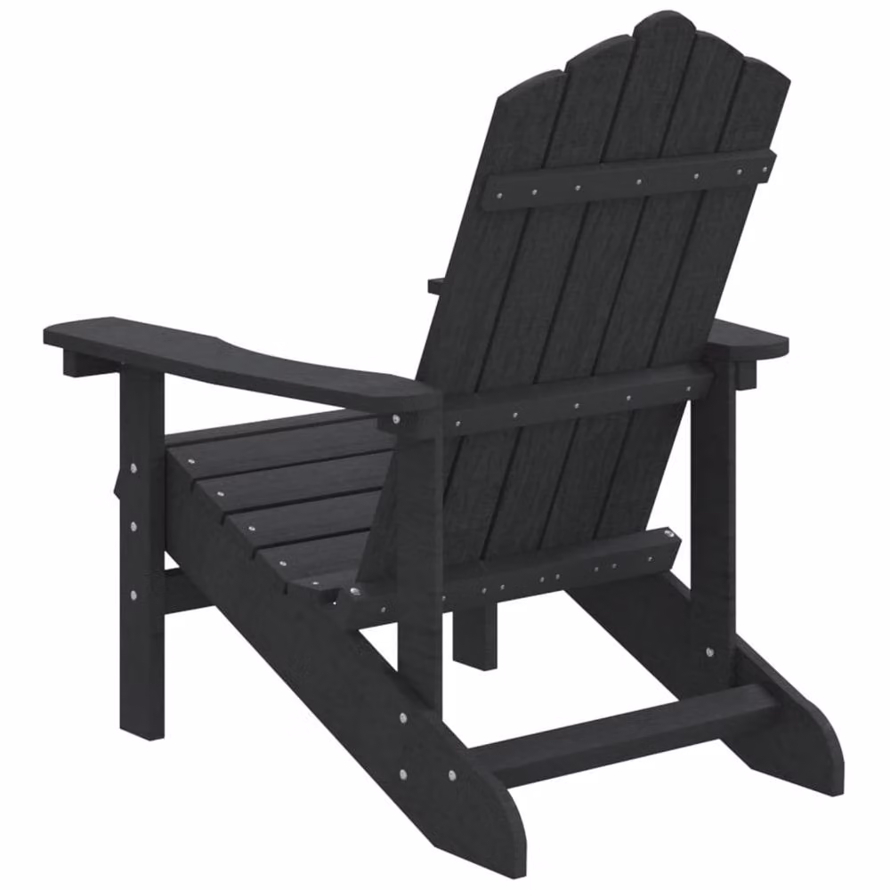 Berkfield Home Garden Adirondack Chair in Anthracite Black HDPE Composite – 5