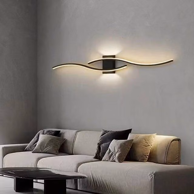 COMELY Modern Black LED Indoor Wall Lights, 27W Warm White 3000K Up and Down Accent Lighting