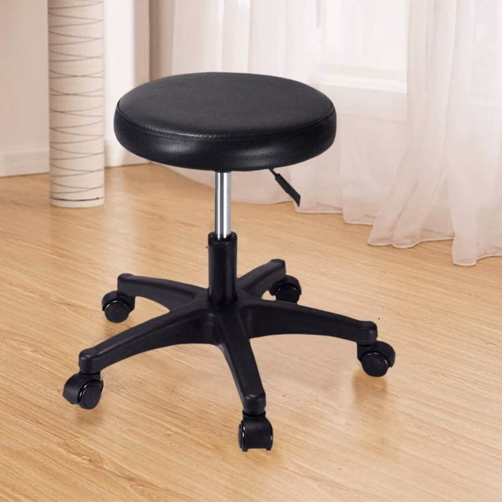 KORVIXA Black Swivel Stool Adjustable Height Chair, W/D: 100 x 100 cm – 3