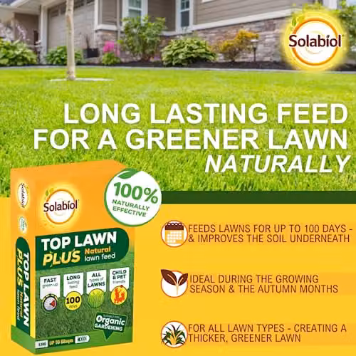 Solabiol Toplawn Plus Organic Slow Release Natural Lawn Fertiliser, 3.5kg – 2