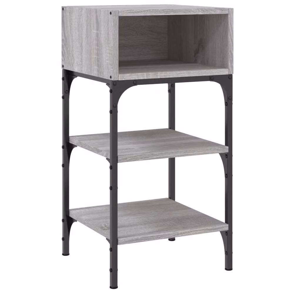 Berkfield Home Elegant Bedside Tables, 2 Piece Set in Grey, W/D/H: 35 x 34.5 x 70 cm – 3