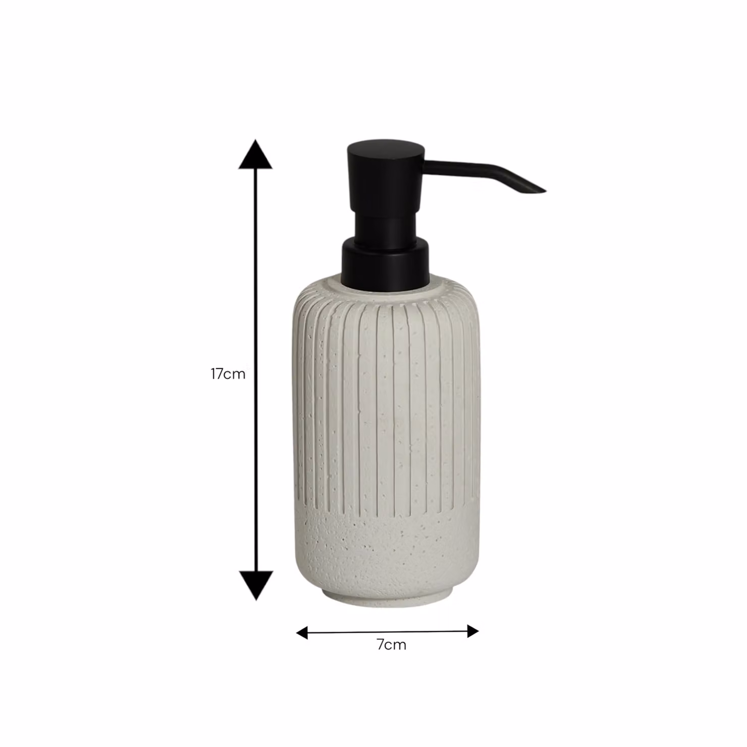 Showerdrape Alexandria Stone 3 Piece Freestanding Bathroom Accessory Set in Black with Tumbler – 3