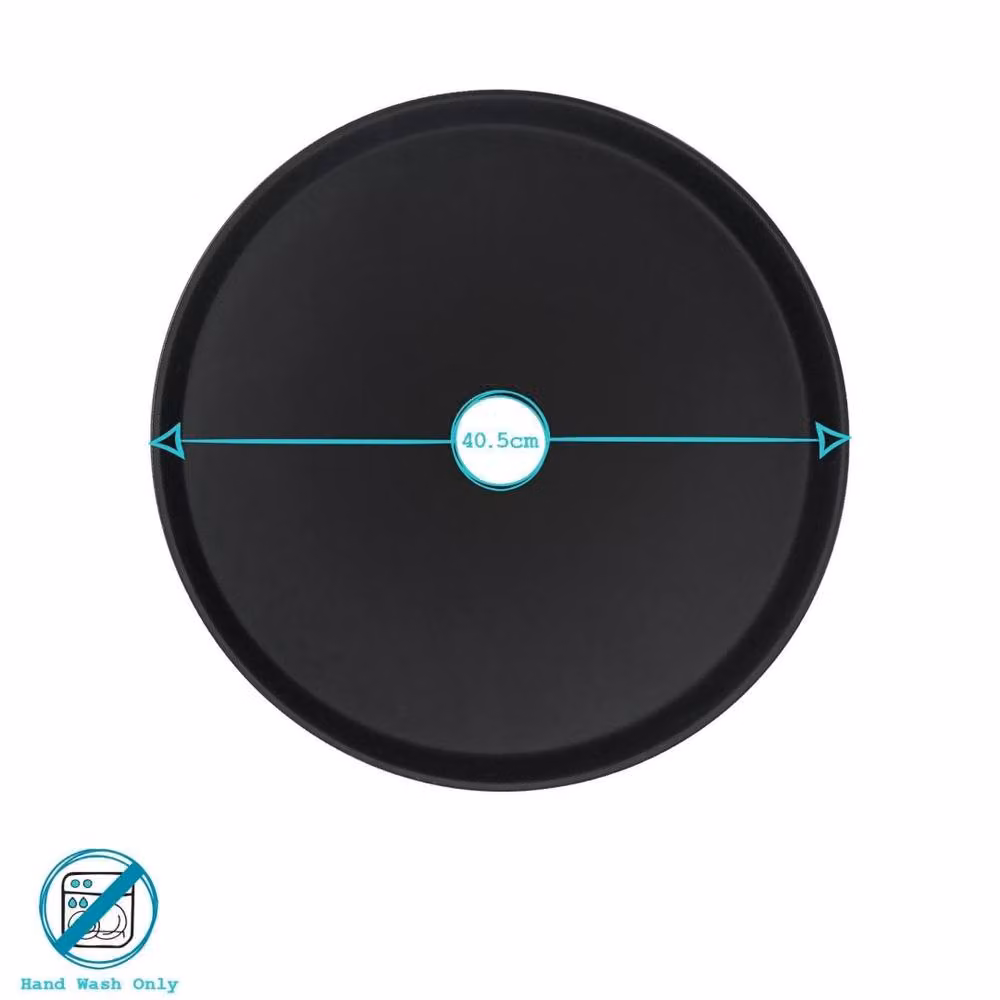 Argon Tableware Black Round Non-Slip Serving Tray, Diameter: 40.5 cm – 2