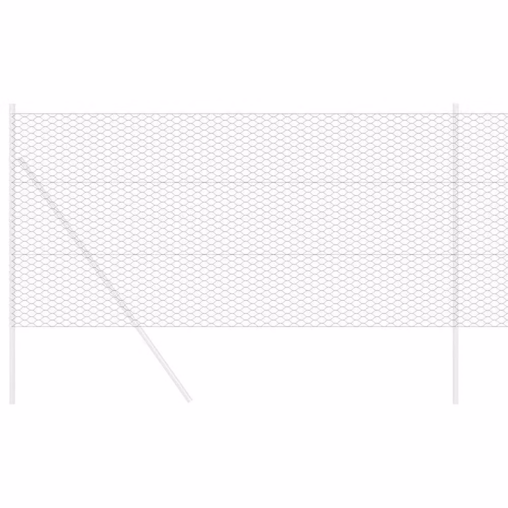 Berkfield Home Hexagon Fence in Dark Grey, PVC-Coated Galvanised Steel, W/D/H: 10 x 1.2 x 1.2 m – 2