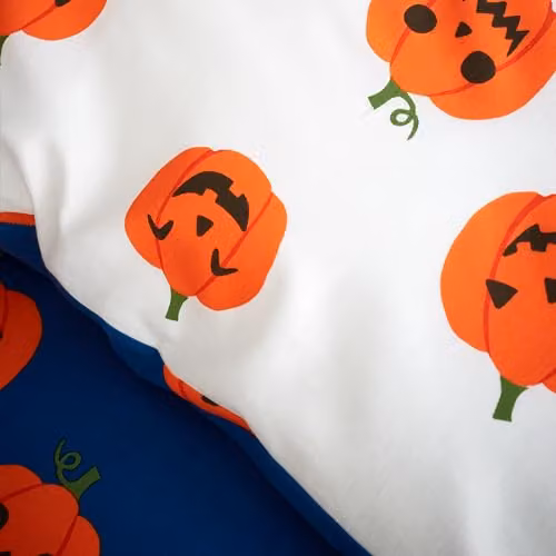 Catherine Lansfield Halloween Pumpkins Reversible King Duvet Cover Set with Pillowcases, Navy Blue, W: 230 cm, H: 220 cm, D: 220 cm – 3