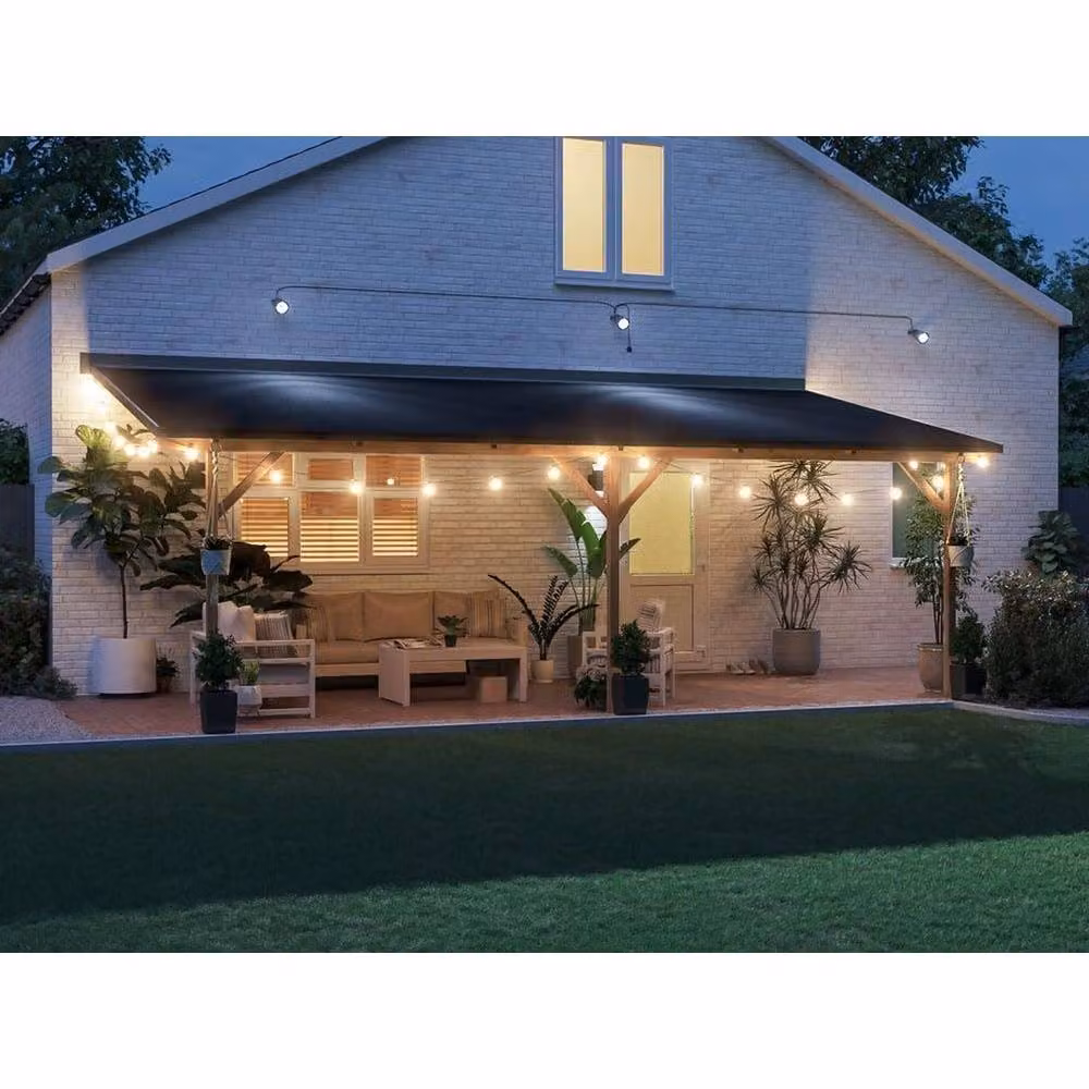 Dunster House Utopia Lean-To Wooden Garden Gazebo in Brown, W/D/H: 600 x 300 x 268 cm – 5