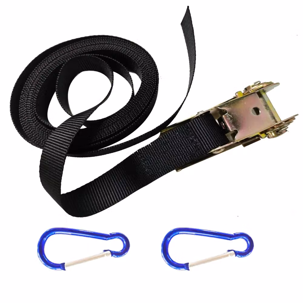 VOGREX Heavy Duty Zinc Ratchet Straps for Cargo, Black, Length: 6 m, Width: 25 mm – 4