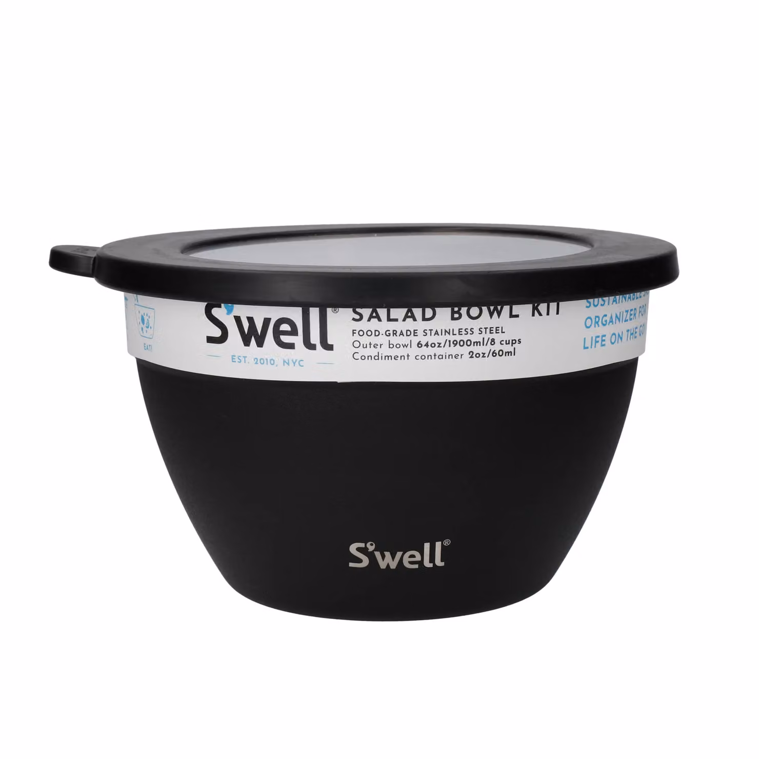 S'well Onyx Salad Bowl Kit in Black, 1.9 l – 7