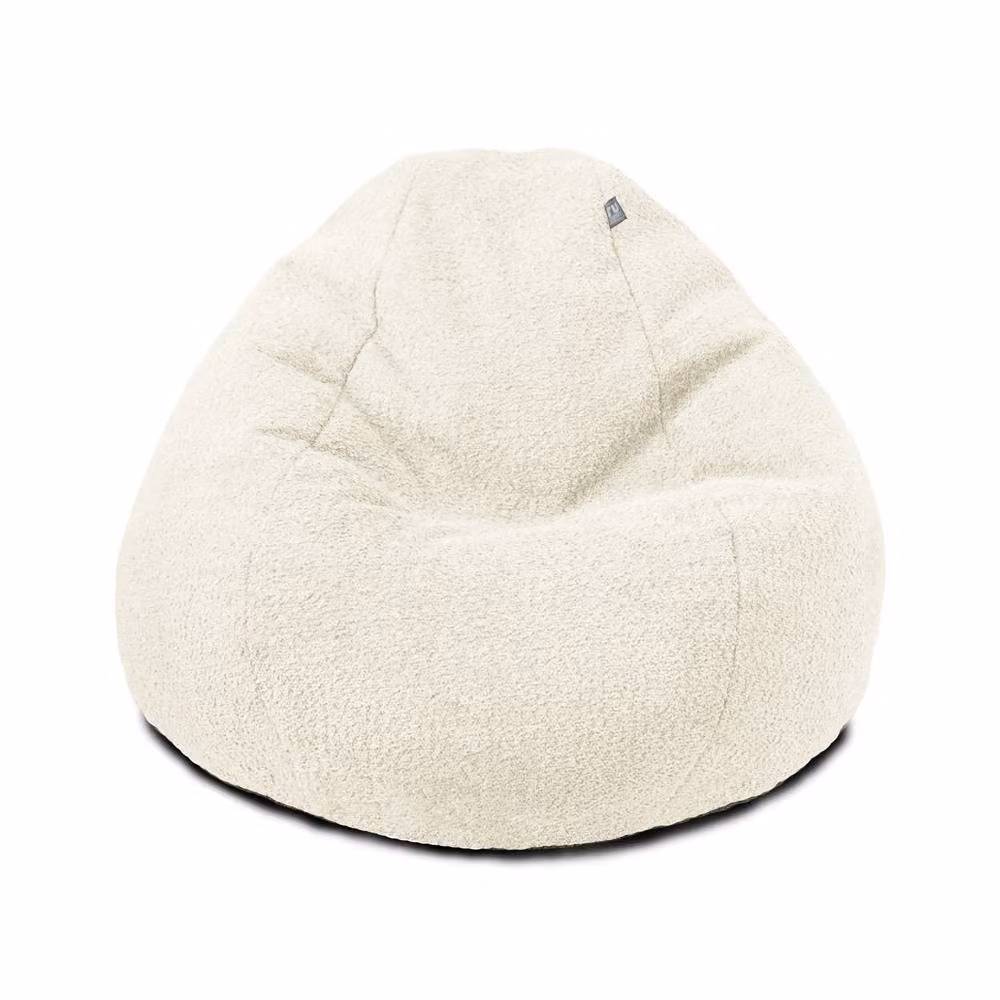 rucomfy Slouchbag Bean Bag in Beige Bouclé Fabric for Adults – 3