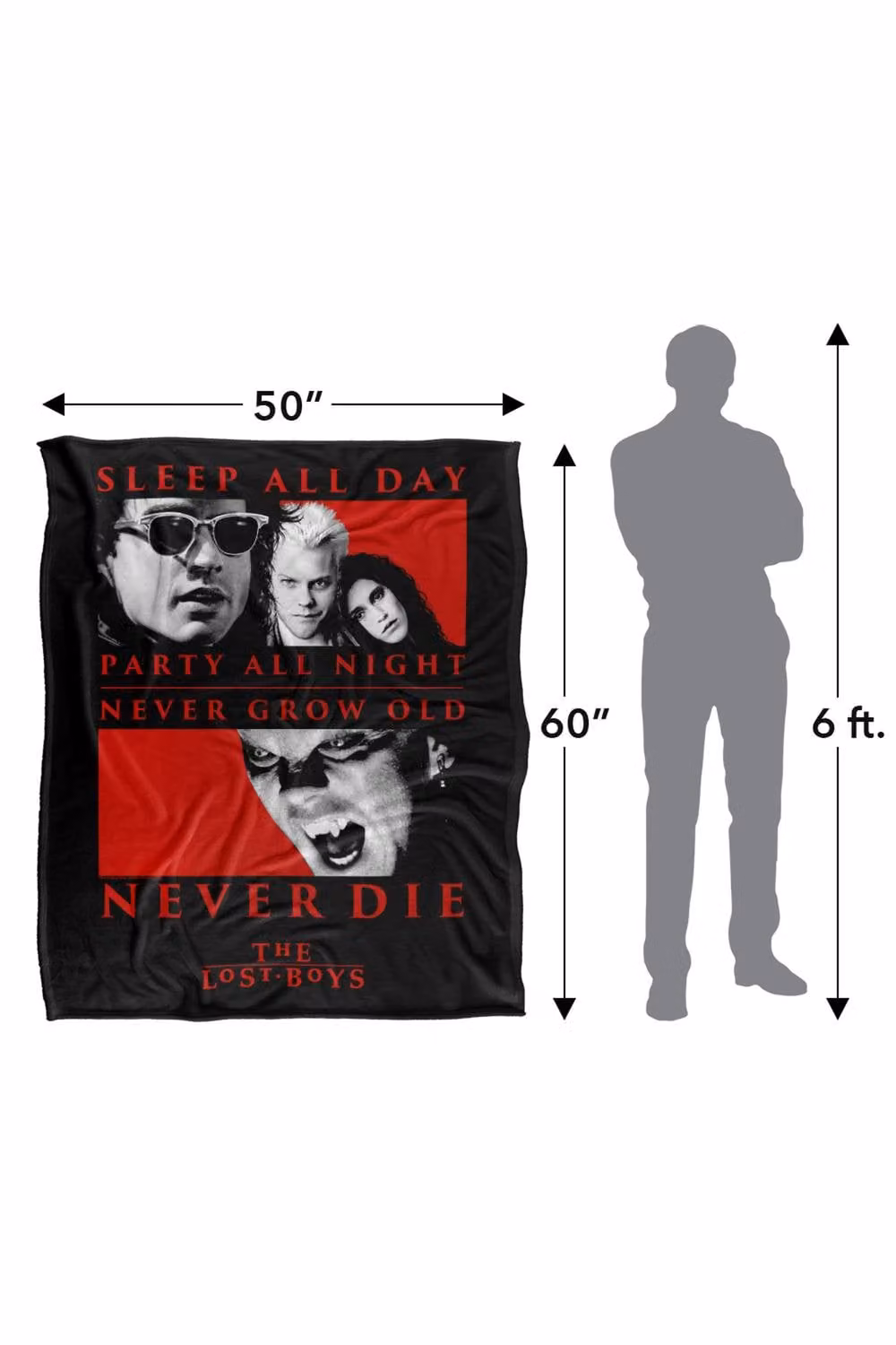 Warner Bros. The Losts Never Die Extra Large Super Soft Fluffy Polyester Throw Blanket in Multicolour – 3
