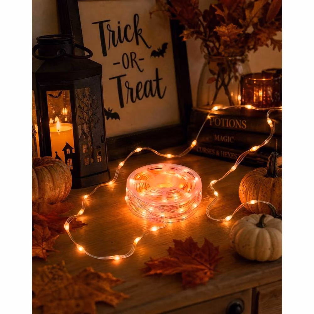 mysmartbuy TwoTone RGB LED String Lights with 200 LEDs in Orange and Multicolour for Halloween and Autumn Decor – 2