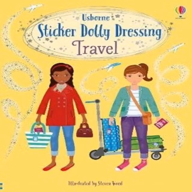 Fiona Watt Sticker Dolly Dressing Travel Paperback Book, Multicolour