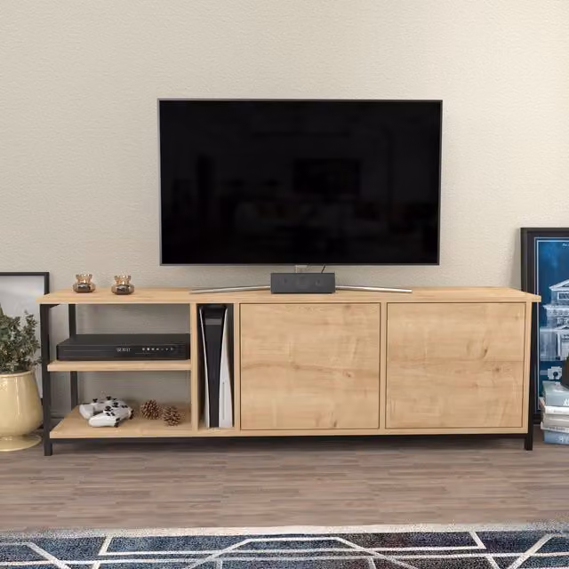 Decorotika Primrose TV Unit in Black Matt Finish