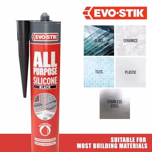 Evo-Stik All Purpose Flexible Silicone Sealant, Black – 4