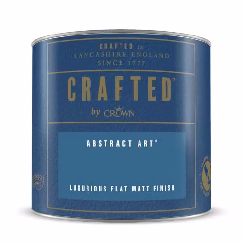 Crown Crafted Abstract Art Matt Emulsion Paint Tester, Blue, 125ml – 5
